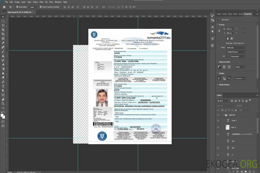 Visa électronique pour la ROUMANIE template Visa électronique pour la ROUMANIE template